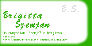 brigitta szemjan business card